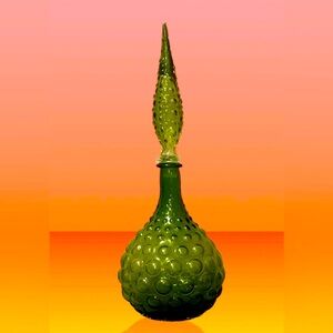 Empoli, Khaki Green, Hobnail Genie Bottle Decanter